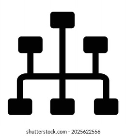 Vector Sitemap Glyph Icon Design 
