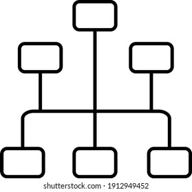 Vector Sitemap Outline Icon Design 

