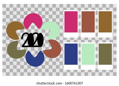 Vector of six colors  for trend