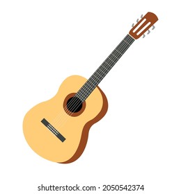 Vector six strings flat wooden guitar

