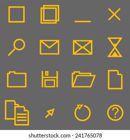 Vector sixteen office document icon set
