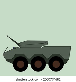 Un vector de un vehículo blindado de seis ruedas utilizado por los militares en el mundo