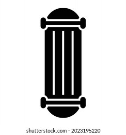 Vector Skate Board Glyph Icon Design
