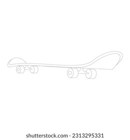 tablero de patinaje vectorial, línea ,símbolo, diseño, tablero de saké