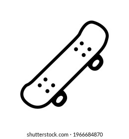 Vector skateboard icon design on white background
