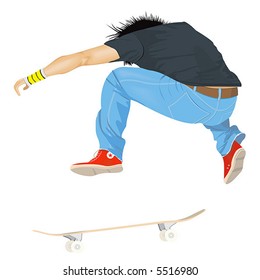vector skateboard jump