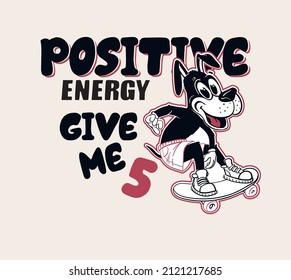 vector skateboarder dog character for t shirts print