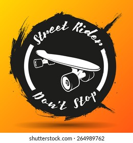 Vector skateboarding emblem. EPS 10. 