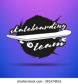 Vector skateboarding emblem. EPS 10. 