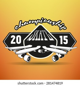Vector skateboarding emblem. EPS 10. 