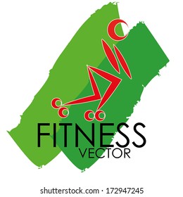 Vector Skater Character On A Abstract Background Isolated