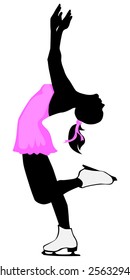 vector skater girl