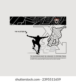 vector of skater, the skateboard must be concaved to perform tricks, urban SK-8, design graphic illustration