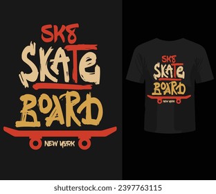 vector skating board USA t shirt design use for mug, frame, poster,