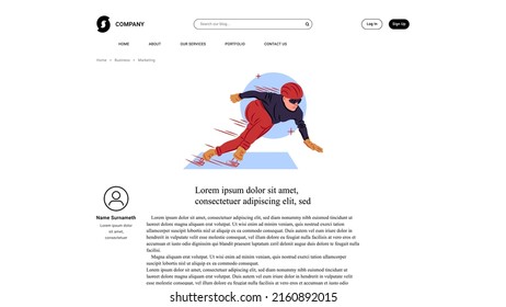Vector skating in shadow of sharp lines style