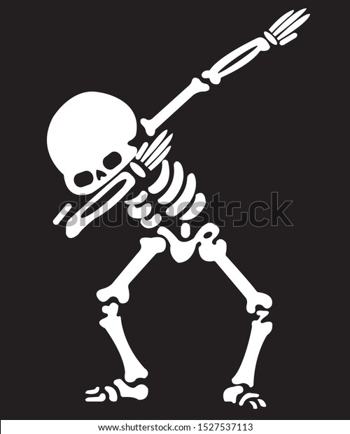 Vector Skeleton Dancer Haloween Background Day Stock Vector (Royalty ...