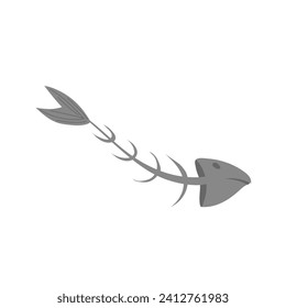 Vector skeletons of fish isolated on a white background vector.