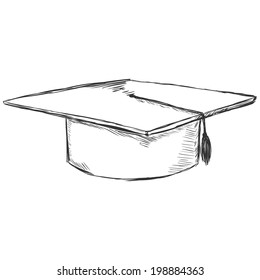 Vector Sketch Academic Hat