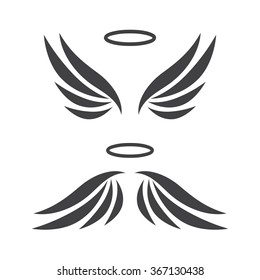 Vector sketch of angel wings
