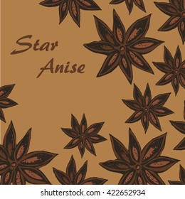 Vector sketch of  anise for design