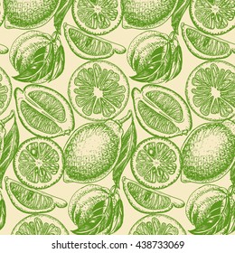 Vector sketch background fruit.
Citrus - bergamot, lemon, orange, lime, tangerine, tangelo, grapefruit.