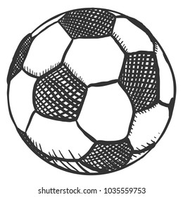 Vector Sketch Ball for Soccer. European Football