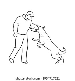 Vektorgrafik-Barking-Illustration des deutschen Hirtenhundes