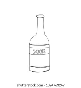 Vector  of Sketch beer Bottles - Vector