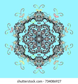 Vector sketch. Blue, gray and white snowflakes. Blue, gray and white colors. Christmas cute background with snowflakes abstract background. Holiday design for Christmas and New Year fashion prints.