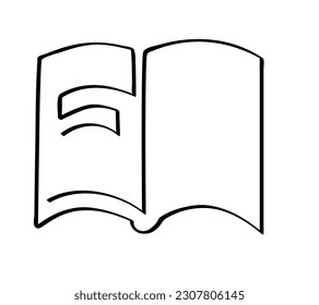 dibujo vectorial libro de una sola línea, arte continuo 
