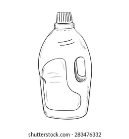 Vector sketch of bottle. Hand draw illustration.