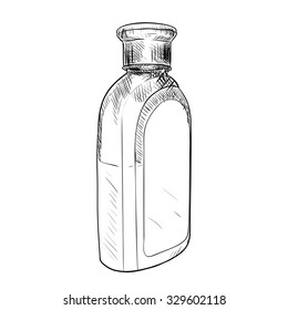 Vector sketch of bottle. Hand draw illustration.