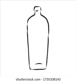 Vector of Sketch Bottles. Vector of Sketch Bottles. glass bottle, vector sketch illustration