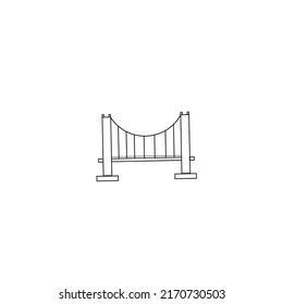 vector sketch of a bridge on a white background