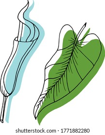 Vektorskizze von Calla-Lilienblumen. Die Natur. Skizze, Illustration. dekorativ