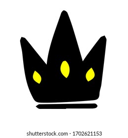 Vector sketch of cartoon crown version 8