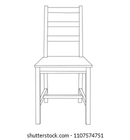 vector, sketch chair on white background