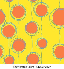 Vector sketch child round seamless baby pattern for fabric, textile, ceramic, craft, wrapping