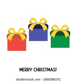Vector sketch christmas presents postcard
