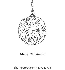 Vector sketch of Christmas toy