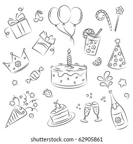 Vector Sketch Clipart Set 