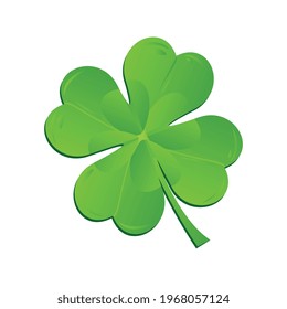 Vector sketch of a clover.Good luck, good luck, good luck. Banner, illustration, simple design.