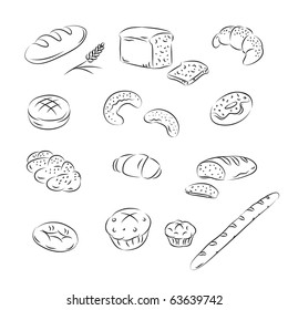 Vector Sketch Collection of bakery