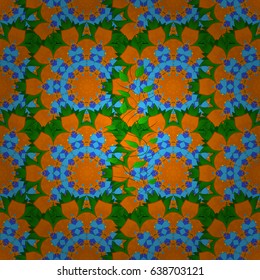 Vector sketch of colored mehndi mandala on. Traditional indian style, ornamental floral elements