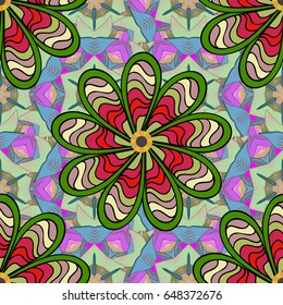 Vector sketch of colored mehndi mandala. Traditional indian style, ornamental floral elements for henna tattoo, colored stickers, flash temporary tattoo, mehndi and yoga design, cards and prints.