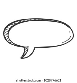 Vector Sketch Comics Speech Bubble. Comix Balloon