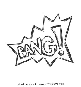 Vector Sketch Comics Word - Bang