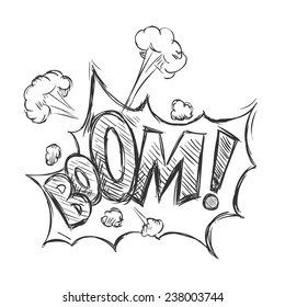 Vector Sketch Cómics Word - Boom