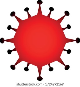 boceto vectorial de las células del virus de la corona