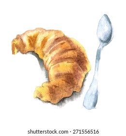 Vector sketch of croissant